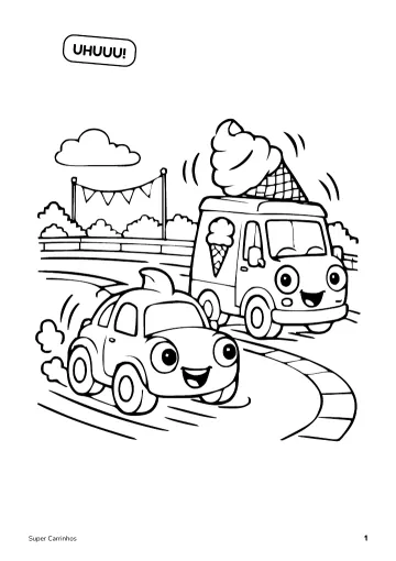 Página real do livro Super Carrinhos