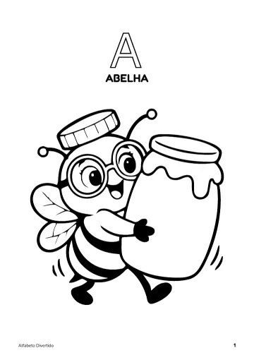Página real do livro Alfabeto Divertido